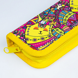 Пенал для кистей ArtSpace "Cats", 340*70мм, ткань фото Пенал для кистей ArtSpace "Cats", 340*70мм, ткань