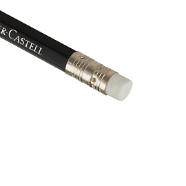 Карандаш чернографитный FABER-CASTELL, 1 шт., "1112", НВ, с ластиком, корпус черный, 111200 фото Карандаш чернографитный FABER-CASTELL, 1 шт., "1112", НВ, с ластиком, корпус черный, 111200