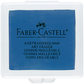 Ластик-клячка Faber-Castell, формопласт, 40*35*10мм, бирюзов./розов./синий, пластик. контейнер