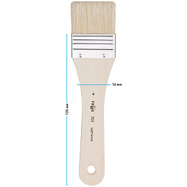 Кисть-флейц художественная Гамма, щетина, №4