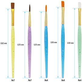 Набор кистей ArtSpace 10шт., пони, щетина, нейлон, круглые, плоские, пакет, европодвес фото Набор кистей ArtSpace 10шт., пони, щетина, нейлон, круглые, плоские, пакет, европодвес