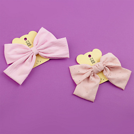 Заколка для волос MESHU, бант, розовая, ассорти, 14*13см, европодвес фото Заколка для волос MESHU, бант, розовая, ассорти, 14*13см, европодвес