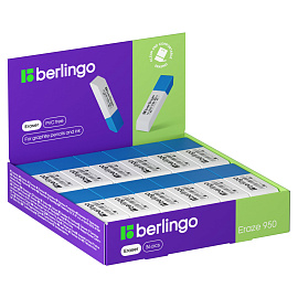 Ластик Berlingo "Eraze 950", прямоугольный комбинированный, скошенный, 57*18*8мм фото Ластик Berlingo "Eraze 950", прямоугольный комбинированный, скошенный, 57*18*8мм