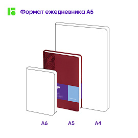 Ежедневник недатированный, А5, 160л., кожзам, Berlingo "Vivella Prestige", бордовый