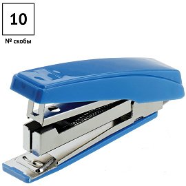 Степлер №10 OfficeSpace до 10л., пластиковый корпус, синий фото Степлер №10 OfficeSpace до 10л., пластиковый корпус, синий