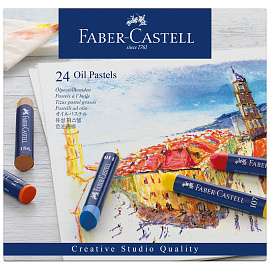 Пастель масляная Faber-Castell Oil Pastels круглая 24 цвета