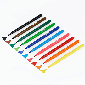 Фломастеры Гамма "Классические", 10цв., смываемые, картон. упак., европодвес фото Фломастеры Гамма "Классические", 10цв., смываемые, картон. упак., европодвес