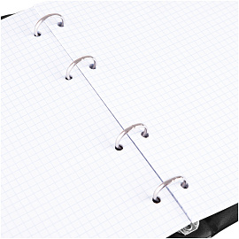 Тетрадь на кольцах А5, 80л., BG, обл. ПВХ, черный