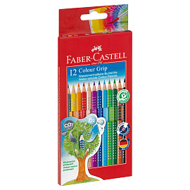 Карандаши цветные Faber-Castell Colour Grip 12 цветов трехгранные фото Карандаши цветные Faber-Castell Colour Grip 12 цветов трехгранные