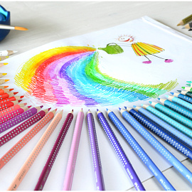 Карандаши цветные Faber-Castell "Grip", 48цв., трехгран., заточен., картон., европодвес фото Карандаши цветные Faber-Castell "Grip", 48цв., трехгран., заточен., картон., европодвес