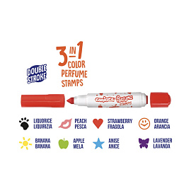 Фломастеры-штампы двусторонние Carioca "Perfume Stamps", 08цв., ароматизированные, смываемые, картон фото Фломастеры-штампы двусторонние Carioca "Perfume Stamps", 08цв., ароматизированные, смываемые, картон