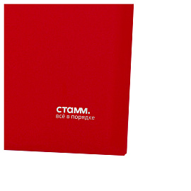Папка-конверт на кнопке СТАММ А4, 180мкм, пластик, непрозрачная, красная
