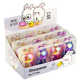Точилка пластиковая MESHU "Cute rabbit", 1 отверстие, ассорти фото Точилка пластиковая MESHU "Cute rabbit", 1 отверстие, ассорти