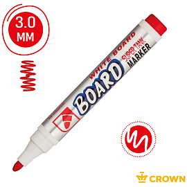 Маркер для белых досок Crown Multi Board красный (толщина линии 3 мм)