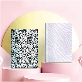 Ежедневник недатированный, А5, 136л., кожзам, Greenwich Line "Vision. Animal print. Leopard", тон. блок, цветной срез