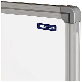 Доска магнитно-маркерная OfficeSpace, 90*120см, двустронняя, поворотная, мобильная, алюминиевый профиль