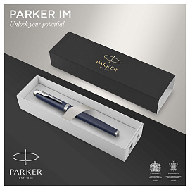 Ручка перьевая Parker "IM Matte Blue CT" синяя, 0,8мм, подарочная упаковка