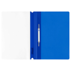 Папка-скоросшиватель пластик. СТАММ А4, 120мкм, синяя с прозр. верхом