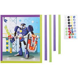 Аппликация из пуговиц Мульти-Пульти "Робот", европодвес