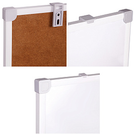 Доска магнитно-маркерная OfficeSpace, 60*90см, рамка ПВХ, полочка фото Доска магнитно-маркерная OfficeSpace, 60*90см, рамка ПВХ, полочка