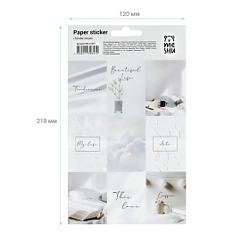 Наклейки бумажные MESHU "Tender cloud", 12*21см, 9 наклеек, европодвес