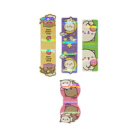 Закладки магнитные для книг, 4шт., MESHU "Cute kittens", ламинация с блестками фото Закладки магнитные для книг, 4шт., MESHU "Cute kittens", ламинация с блестками