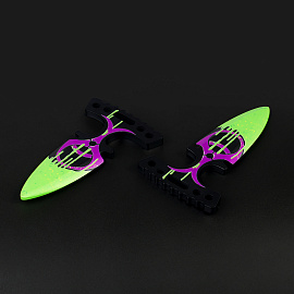 Нож деревянный ТРИ СОВЫ Тычковый, серия легендарный, "Кислота", пакет с европодвесом