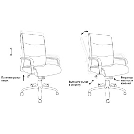 Кресло руководителя Helmi HL-E03 "Accept", экокожа коричневая фото Кресло руководителя Helmi HL-E03 "Accept", экокожа коричневая