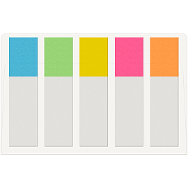 Флажки-закладки OfficeSpace, 12*45мм, 20л.*5 неоновых цвета, европодвес