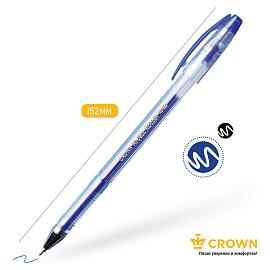 Ручка гелевая Crown "Hi-Jell Needle" синяя, 0,5мм, игольчатый стержень фото Ручка гелевая Crown "Hi-Jell Needle" синяя, 0,5мм, игольчатый стержень