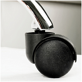 Кресло руководителя Helmi HL-E24 "Iсon", экокожа черная, хром