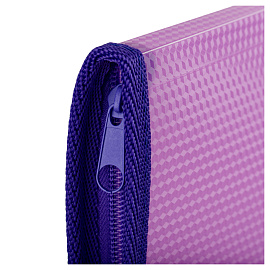 Папка на молнии СТАММ "Кристалл" А4, 500мкм, пластик, молния вокруг, фиолетовая фото Папка на молнии СТАММ "Кристалл" А4, 500мкм, пластик, молния вокруг, фиолетовая