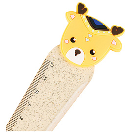 Линейка с топпером 12см MESHU "Deer", пластиковая, европодвес