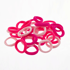 Резинки для волос MESHU, розовые ассорти, 40шт., диаметр 2,5см, европодвес