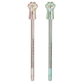 Ручка шариковая MESHU "Pads" синяя, 0,5мм, корпус ассорти, с топпером