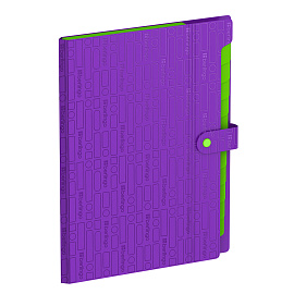 Папка 12 отделений Berlingo "Your Way", А4, 600мкм, на кнопке, фиолетовая фото Папка 12 отделений Berlingo "Your Way", А4, 600мкм, на кнопке, фиолетовая