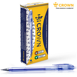 Ручка стираемая гелевая CROWN "Erasable Jell", СИНЯЯ, узел 0,5 мм, линия письма 0,34 мм, EG028
