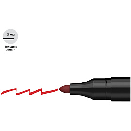 Маркер перманентный Schneider Maxx 160 красный (толщина линии 1-3 мм) круглый наконечник