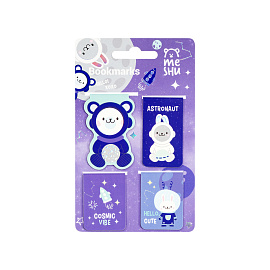 Закладки магнитные для книг, 4шт., MESHU "Cosmic vibe", матовая ламнация, фольга фото Закладки магнитные для книг, 4шт., MESHU "Cosmic vibe", матовая ламнация, фольга