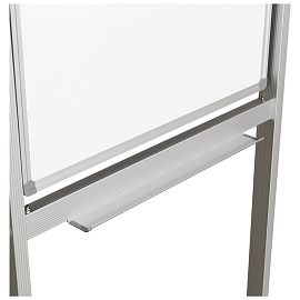 Доска магнитно-маркерная OfficeSpace, 90*60см, двустронняя, поворотная, мобильная, алюминиевый профиль
