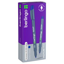 Маркер перманентный для CD/DVD Berlingo "Multiline PE50", синий, 0,5мм фото Маркер перманентный для CD/DVD Berlingo "Multiline PE50", синий, 0,5мм