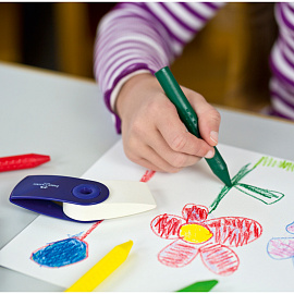 Мелки пластиковые Faber-Castell "Grip", 12цв., трехгранные, картон, европодвес