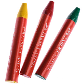 Мелки восковые утолщенные Faber-Castell "Jumbo", 12цв., трехгранные, пластиковая упаковка