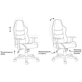Кресло игровое Helmi HL-S09 "Red line", ткань черная/красная фото Кресло игровое Helmi HL-S09 "Red line", ткань черная/красная