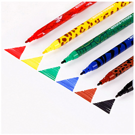 Фломастеры Мульти-Пульти "Зоопарк", 06цв., с печатью, картон фото Фломастеры Мульти-Пульти "Зоопарк", 06цв., с печатью, картон