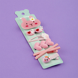 Заколки для волос MESHU, розовые, 6шт., европодвес фото Заколки для волос MESHU, розовые, 6шт., европодвес