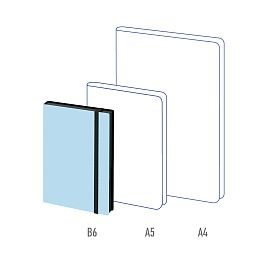 Ежедневник недатированный, В6, 136л., кожзам, Berlingo "Instinct", черный/аквамарин, с резинкой