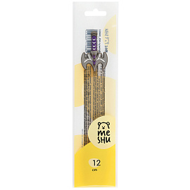 Линейка с топпером 12см MESHU "Grey sword", пластиковая, европодвес