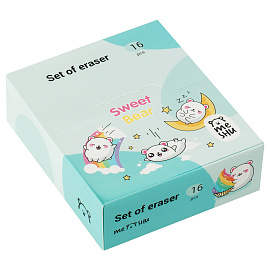 Набор ластиков MESHU "Candy Bear" 5шт., ПВХ, 20*15*9мм фото Набор ластиков MESHU "Candy Bear" 5шт., ПВХ, 20*15*9мм