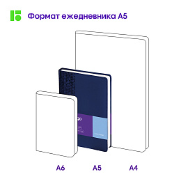 Ежедневник недатированный, А5, 160л., кожзам, Berlingo "Vivella Prestige", синий